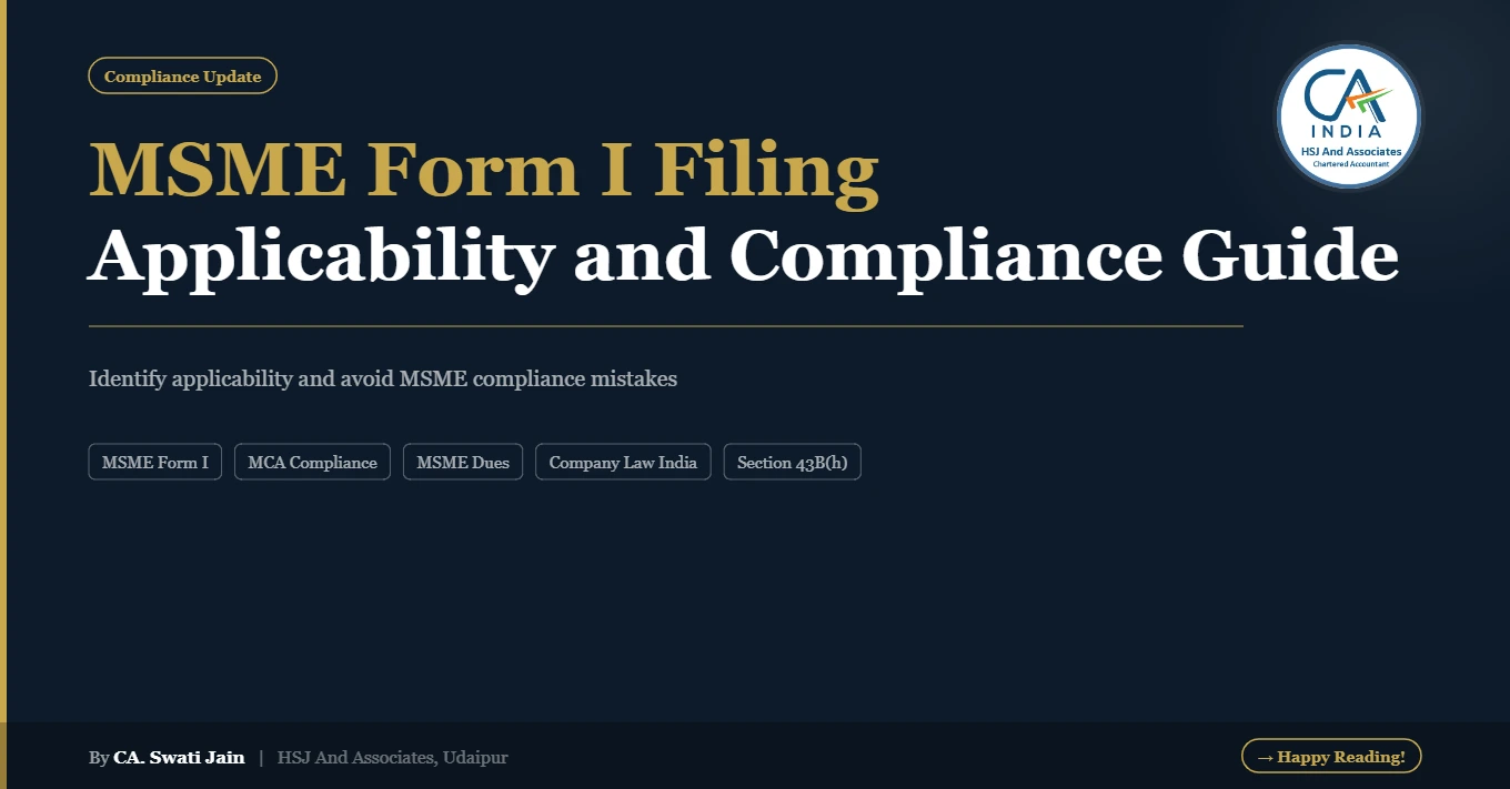 MSME Form I – Applicability, Filing, and Practical Impact for Companies