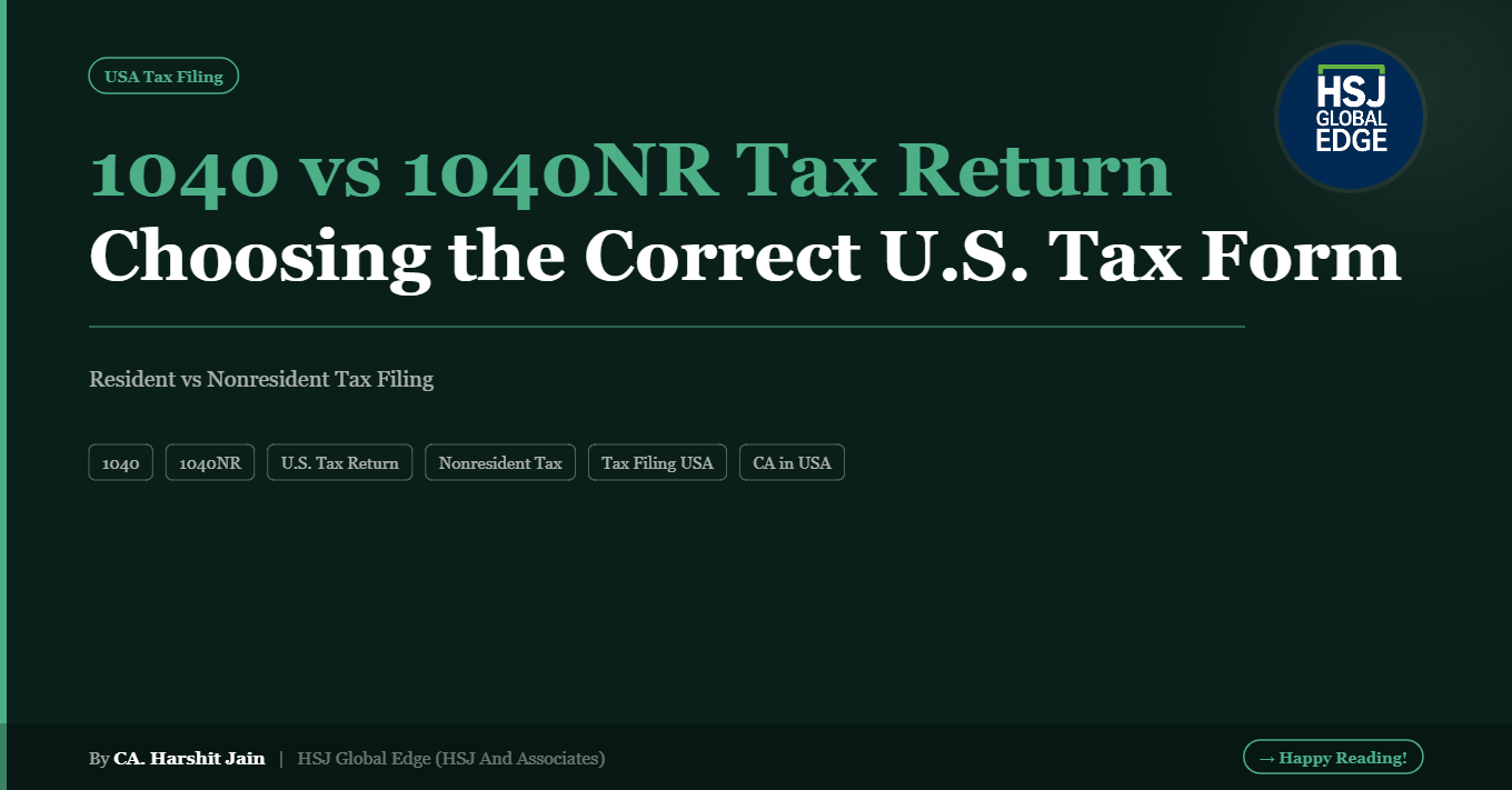 1040 vs 1040NR – Which U.S. Tax Return Should You File?